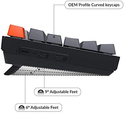 Keychron K8 Bežična Bluetooth 5.1/žičana USB mehanička tastatura sa Gateron G Pro crvenim prekidačem/bijelim LED pozadinskim osvjetljenjem