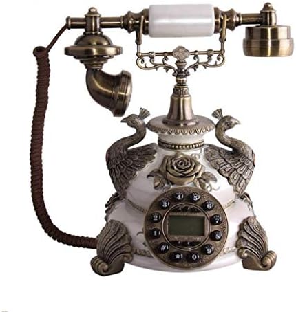 PDGJG europski antički telefon, retro vintage telefonski telefonski klasični fiksni telefon sa ekranom u stvarnom vremenu i pozivaocu za uredski kućni dekor dnevne sobe, prekrasan poklon