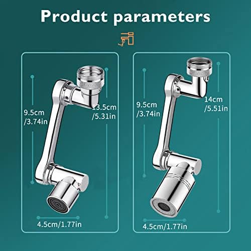 1080 ° rotirajuća slavina Extender, univerzalni krupni kut za rotiranje prskalica za kuhinju, kupatilo