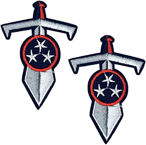 ADDONES 2pcs Popular ragbi timski mač Titans Logo željeza na šini na vezenom zakrpu za jakne ruksake traperice i odjeća