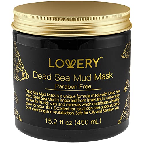 LOVERY maska od blata Mrtvog mora, maska za smanjenje pora, prirodna njega lica i kože za žene ,Vit E, ulje jojobe, Shea puter, mineralna