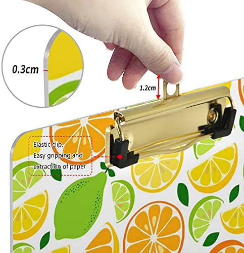 Slatka fresh Lemon Plastic Clipboard 9 x12. 5akril Clipboards sa niskim profilom Clip A4 pismo veličine teške dužnosti odbora za učionicu