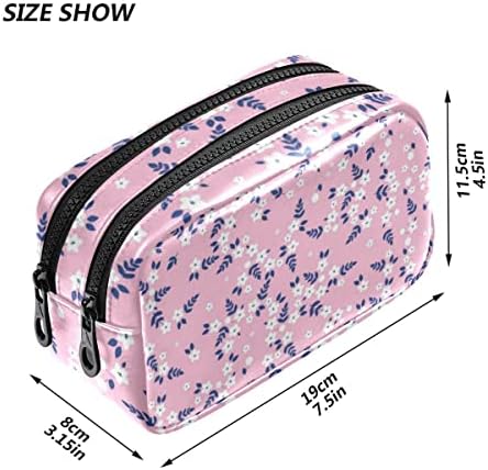 Glaphy Cute Pink Floral Flowers Pernica Velikog Kapaciteta Torbica Za Olovku Sa Patentnim Zatvaračem Prijenosna Kozmetička Torba