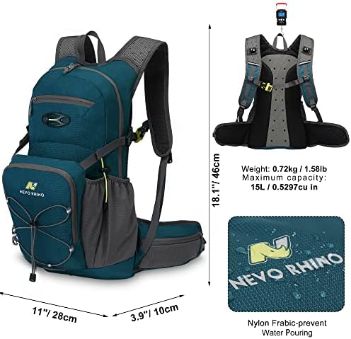 N NEVO Rhino Hidratacijski ruksak, paket za hidrataciju, izolirani ruksak za planinarenje sa vodenom bešikom 3L za planinarenje biciklističko