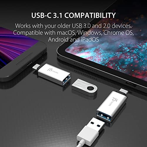 J5Create USB C do USB tipa-a adapter [2 paket] - USB C muški do USB3 ženski adapter