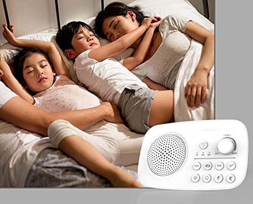 QIYUDS White Noise Sound Machine, Portable Sleep Therapy for Home, Office, Baby & Travel, Adaptive Sound Technologies high Fidelity White Noise Sound Machine with 8 Unique Sounds and Sleep Timer