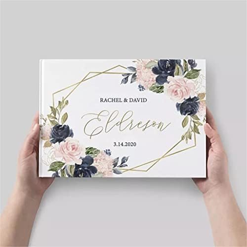 ZJHYXYH personalizirana Knjiga gostiju za vjenčanje Alternativna geometrijska Knjiga gostiju za vjenčanje cvjetni vjenčani Album vjenčani