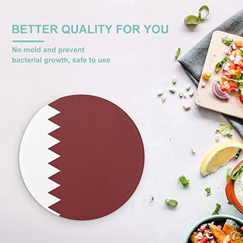 Katarske ploče za rezanje stakla okruglog bloka za sjeckanje personalizirane prostirke po mjeri za kuhinju koje se lako čiste