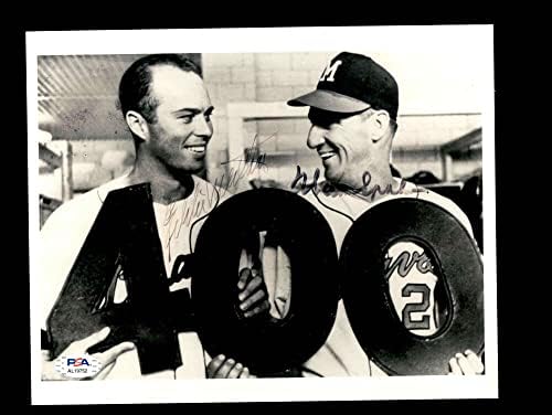 Warren Spahn Eddie Mathews PSA DNK potpisao je 8x10 fotografskih hrabrosti