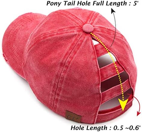 Hatsandscarf uznemirene isprane traper ljestve za ponytail rupa za bejzbol kape