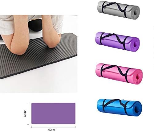 Yoga Mat za žene i muškarce, neklizajuća 23,6 inča početna vježba za sve namjene ekstra debela gumena Sportska prostirka za jogu visoke