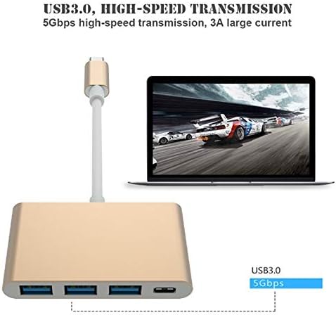 ZLXDP USB3. 0, 5Gbps brzi prenos tipa C na USB 3.1 / PD+3 * USB 3.0 hub Adapter USB Tip C Hub