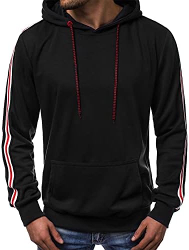 Badhub Muška jesen i zimska dukserica modna modna casual tanki fit labavi sportski patchwork pulover hoodie