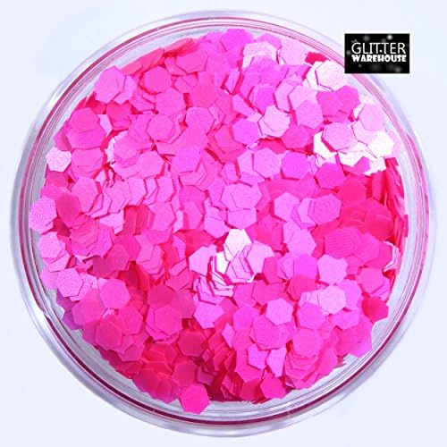 GlitterWarehouse Neonski Hot pinky Chunky mat kozmetički razred Glitter 2mm veličina