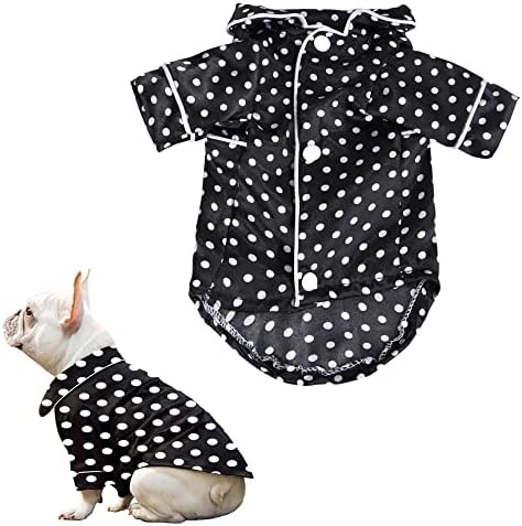 Pajama za pse za malog psa Dječji dečko Puppy odjeća Dot majica Svilena salon PJS mekani prozračni muška odjeća za kućne ljubimce