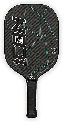 Diadem ikona Performance Pickleball Pasdle | Grafitna karbonska vlakna, jezgra saća, lica od fiberglasa, ultra elegantna rubna zaštita,