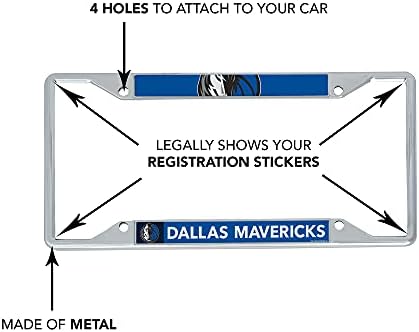 Dallas Mavericks Team NBA Metalna licenčna ploča okvir za prednju ili stražnju stranu automobila službeno licencirana