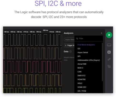 Logic Pro 8-Saleae 8-Channel Logic Analyzer-kompatibilan sa Windows, Mac, ili Linux-jednostavan za korištenje, Ultra-prijenosni, štedi vrijeme & frustracija