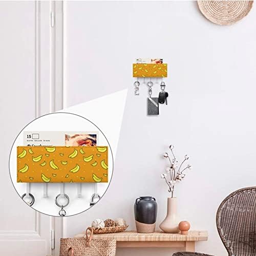 Banana uzorak sa narančastim PU kožnim držačem na zidu na zidnom tipku za kuku za ključeve tipke za vješalice za police za ulazak