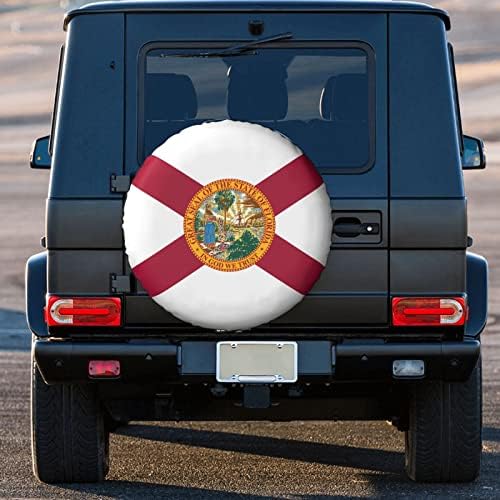 Zastava Floride Uzorak Ispis Rezervna guma Poklopac kotača Vodootporni otporni na prašinu Otporan na Jeep Camping Trailer TRAILER