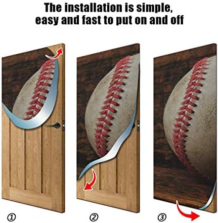 Enevotx Eksterijer vrata poklopac za odrasle Omladinsko takmičenje napredna Bejzbol vrata & nbsp;Noć vještica & nbsp;dekor izdržljivo