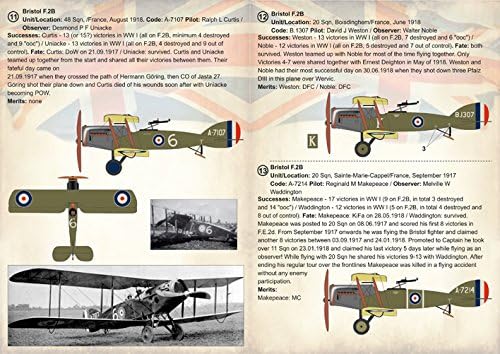 Decal za avion Bristol F.2B aviona WWI zrakoplova 1/72 skala ispisa 72-234