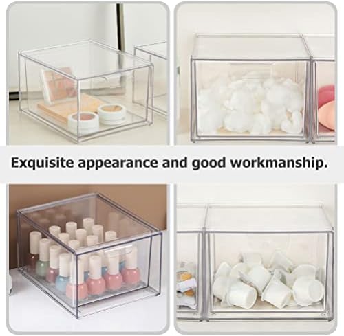 Zerodeko Storage ladice za pohranu ladice Slaganje prozirnih plastičnih Organizator ladice - Vanjska ladica kozmetika beauty Vanity
