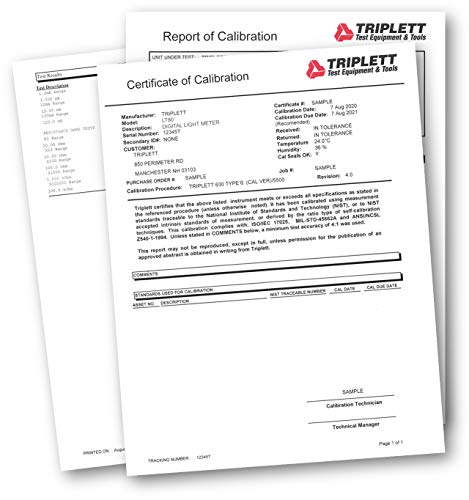 Triplett LT80 LED osvjetljenje / Svjetlomjer do 400.000 luksa / 40.000 Fc sa certifikatom o sljedivosti do NIST - a