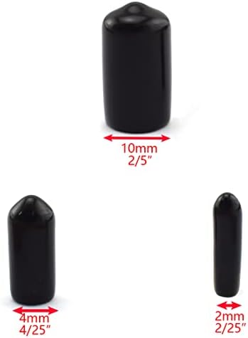 SDTC Tech 120 kom okrugli gumeni završni poklopci Crni fleksibilni štitnici za vijke za cijevi poklopci zatvarača za vijke u 7 veličina