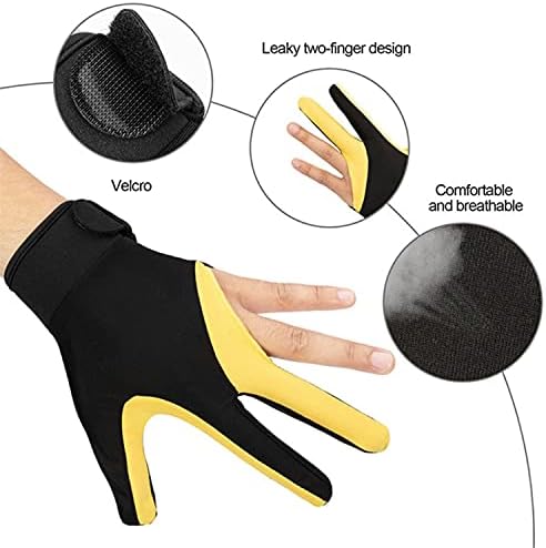 Visoke elastične resetirane biljarske rukavice za muškarce i žene 5 boja, profesionalni 3 prste tanke rukavice za bankovne rukavice