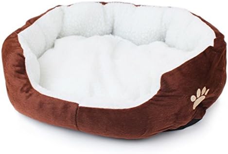 WowowMeow Dog COSSY krevet za pranje PET Warm Fleece Gnijezdo krevet s izmjenjivim prostirkom za pse Mačke