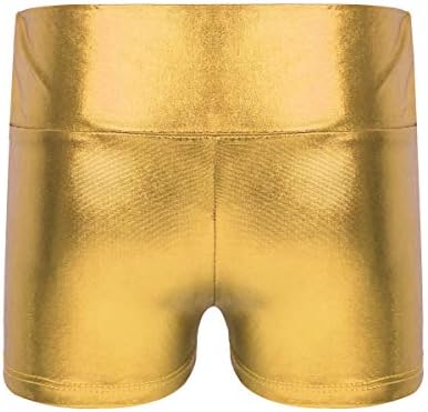 Alvivi Little Big Girls Metalik Shiny Ballet Dance Gimnastika Fitness Hraška Dno Boyshort