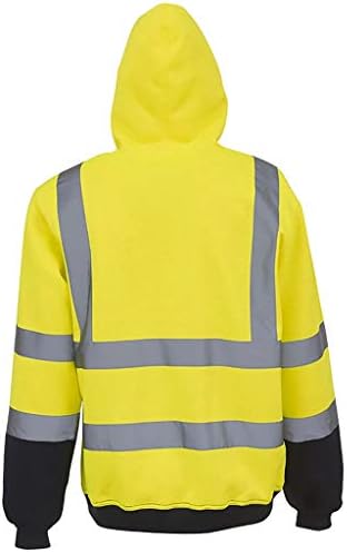 Muška reflektivna kapuljača HI Vis radne odjeće Pulover Jumper Radna dukserica sa kapuljačom Sigurnosni vrhovi visoke vidljivosti Hoodie