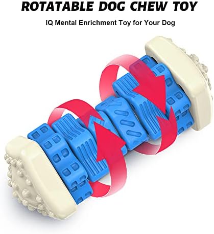 Pas žvaće igračku za agresivne žvakače od Samsco, za srednje i velike pasmine, čišćenje zuba, dizajn za doziranje hrane, IQ poboljšanje