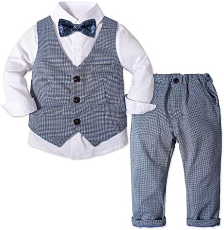 Yilaku odjeća za dječake odjeća za dječake svečano odijelo s prslukom+košuljom+hlače Setovi odjeća za djecu Gospodin 2-7 godina
