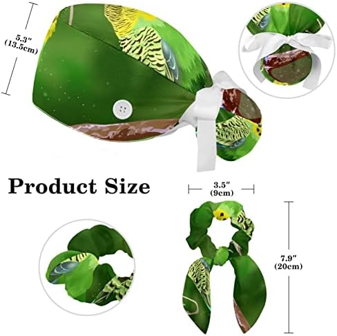Medicinske kape Podesiva radna kapa sa tipkama i luk kose škrtne ptice looni