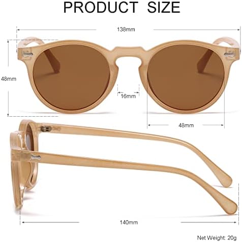 NIDOVIX Vintage polarizirane naočare za sunce za muškarce žene okrugle Retro klasične modne naočare UV400 zaštitne naočare za sunce