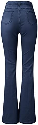 Pantalone za žene za žene Jean široka noga za pranje zvona u trendy Stretch bootcut đa žene mršave pantene pantalone