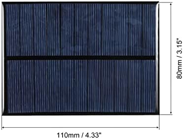 MECCANIXITY Mini ćelija solarne ploče 5.5 V 200mA 0.8 W 110mm x 80mm za DIY električni Projektni paket od 1