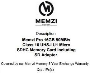 MEMZI PRO 16GB 90MB/s Klasa 10 Micro SDHC memorijska kartica sa SD adapterom za LG K10, K9, K8+, K8, K7, K5 K4, K4 Lite, K3 mobilne