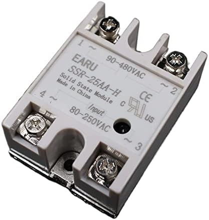 DXSE Masivni relej SSR-25AA-H 25A 80-250V AC do 90-480V AC SSR 25AA-H Relej regulator čvrstog stanja