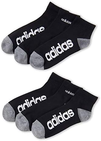 Adidas muške čarape od 3 paketa Climalite Moisture Wicking Quarter Performance crne boje