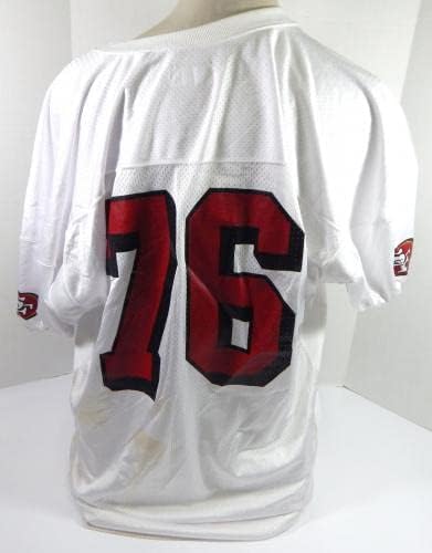 2002 San Francisco 49ers 76 Igra Izdana dres bijele prakse 3x DP29080 - Neincign NFL igra rabljeni dresovi