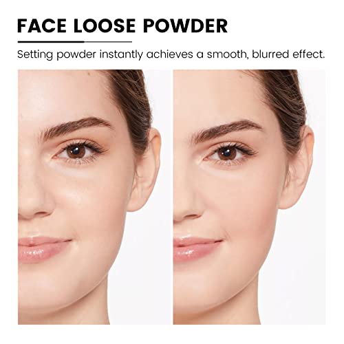 FREEORR loose face puder, Kontrola ulja minimizira pore i Fine linije, loose Baking Face Setting powder Makeup sa Triangle Makeup