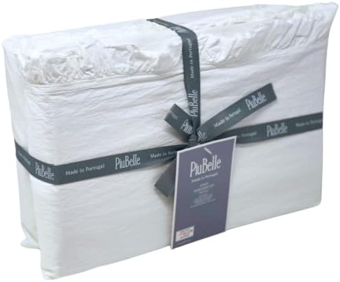 Piu Belle Piubelle Bijeli pamučni ruffter listova set Queen Veličina 4-PC set uključuje 2 standardna jastučničara