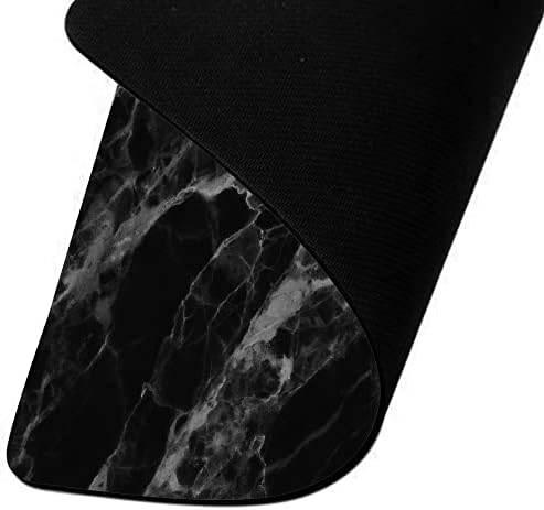 Ibiliu Mouse Pad Black Marble, mramorna tekstura crna i siva pravokutnik MousePad Neklizajući gumeni bazni računar jastuk za prijenosnu računaru, ured, dom - 9,5 x 7,9 inča