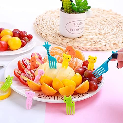 10pcs kreativna plastika slatka mini bento vilica slatka mini dječja voćna viljuška