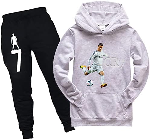 Mayotte 2 komada trenerke sa kapuljačom Cristiano Ronaldo Hoodie i duksevi postavili su pulover duksere s kapuljačom za dječake