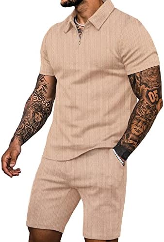 JoZorro muške Polo majice i kratke hlače Set trenerke modni ležerni ljetni 2 komadni Outfiti za muškarce